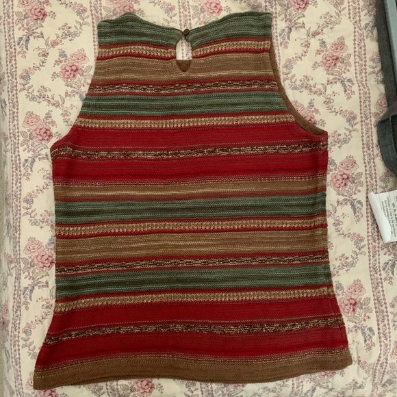 Ralph Lauren Knit tank top Cotton Linen women’s L cool summer sleeveless - Picture 8 of 12